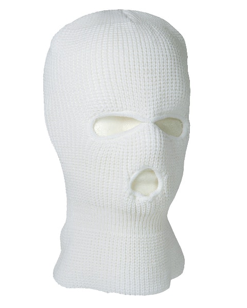 MIL-TEC by STURM 3-HOLE ACRLYIC BALACLAVA - WHITE