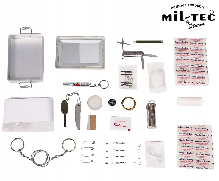 MIL-TEC by STURM SURVIVAL KIT ALUMINUM BOX