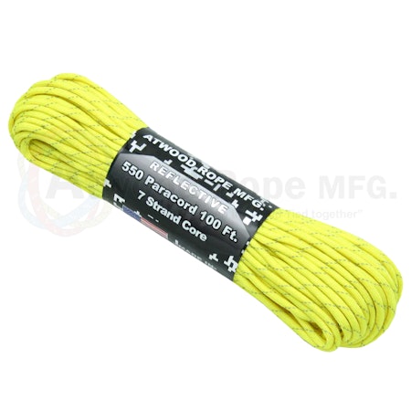 Amerikansk Paracord med Reflex - Neon Gul