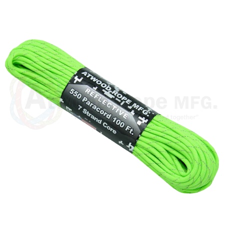 Amerikansk Paracord med Reflex - Neon Grön