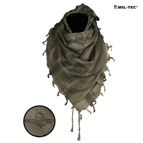 MIL-TEC by STURM SHEMAGH SCARF ′PARATROOPER′ - OD/BLACK