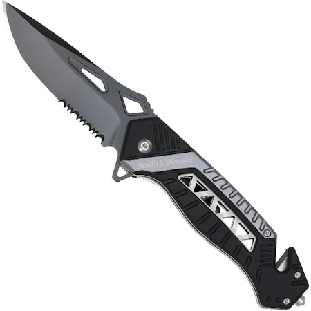 Smith & Wesson® RESCUE POCKET KNIFE GREY - Räddningskniv