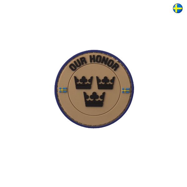 3D PVC Swedish Patch Our Honor - Sand