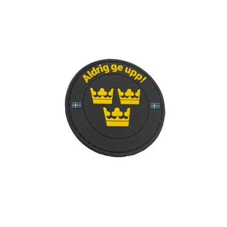 Gummi Märke Aldrig ge upp - Svart