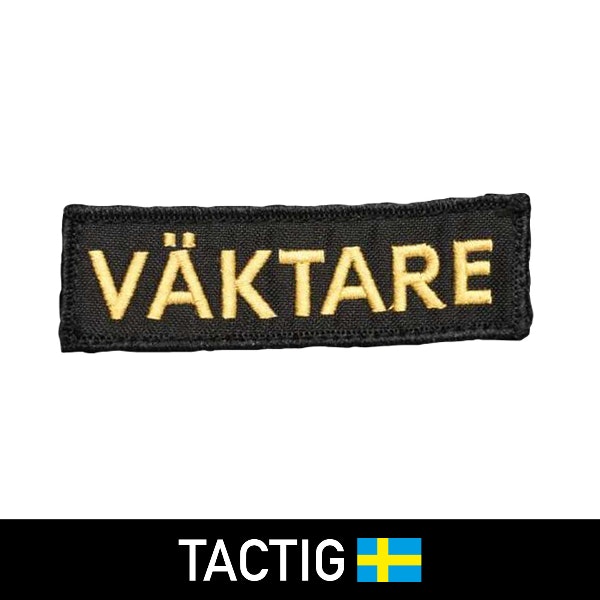 TACTIG Broderat Tygmärke VÄKTARE med kardborre