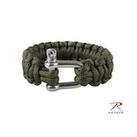 ROTHCO Paracord Bracelet With D-Shackle - Olivgrön