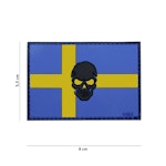 101 INC Patch 3D PVC flag Sweden Skull