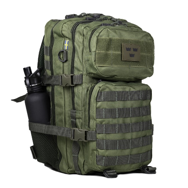 Nordic Army® Assault ryggsäck 28L Nätficka - Olivgrön