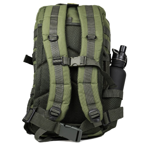 Nordic Army® Assault ryggsäck 28L Nätficka - Olivgrön