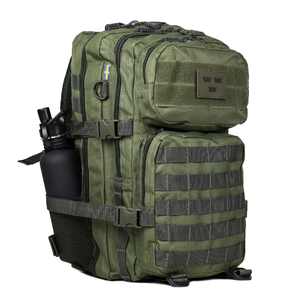 Nordic Army® Assault ryggsäck 40L Nätficka - Olivgrön