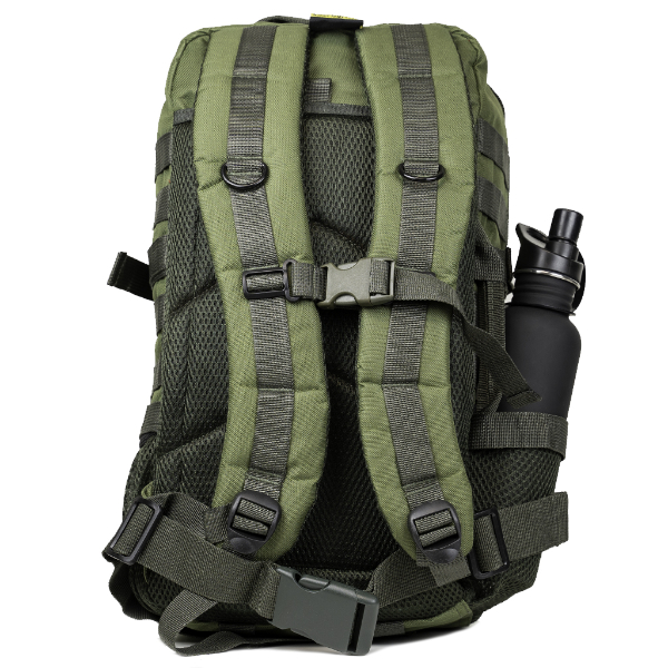 Nordic Army® Assault ryggsäck 40L Nätficka - Olivgrön