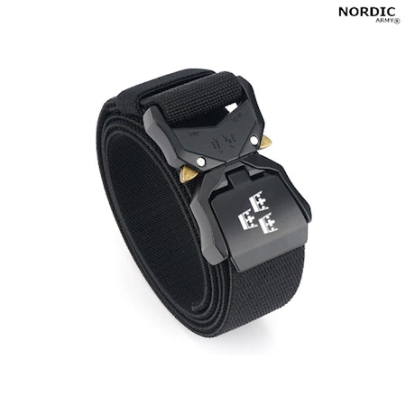 Nordic Army® Tactical Stretchbälte Tre kronor - Svart
