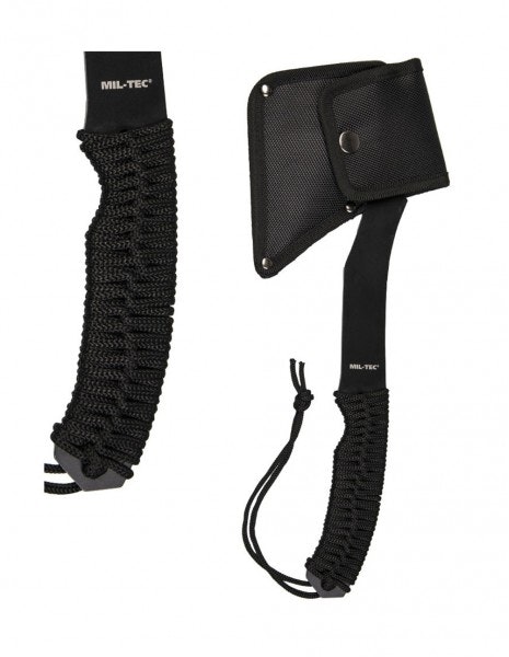 MIL-TEC by STURM PARACORD AXE WITH POUCH - BLACK