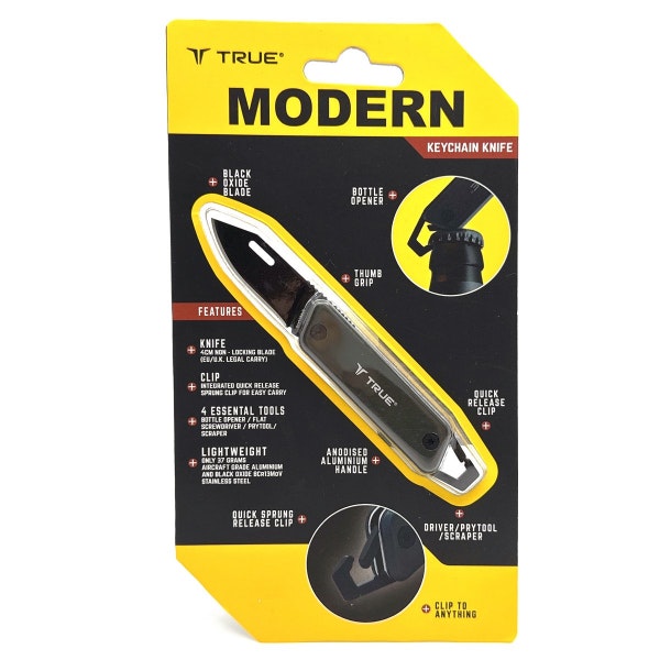 TRUE UTILITY Modern Keychain Knife - Black