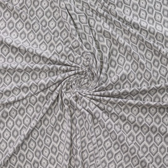 Stuv, Jacquard jersey Grå Romber 120cm