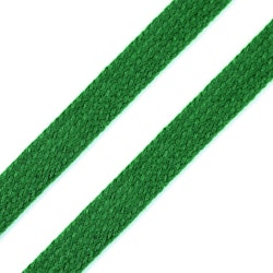 Platt 12mm bomullssnöre, grön