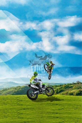 Motocross Panel 3, 75x50cm