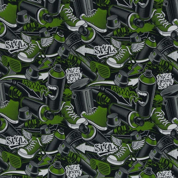 Sprayburkar, sneakers, grön
