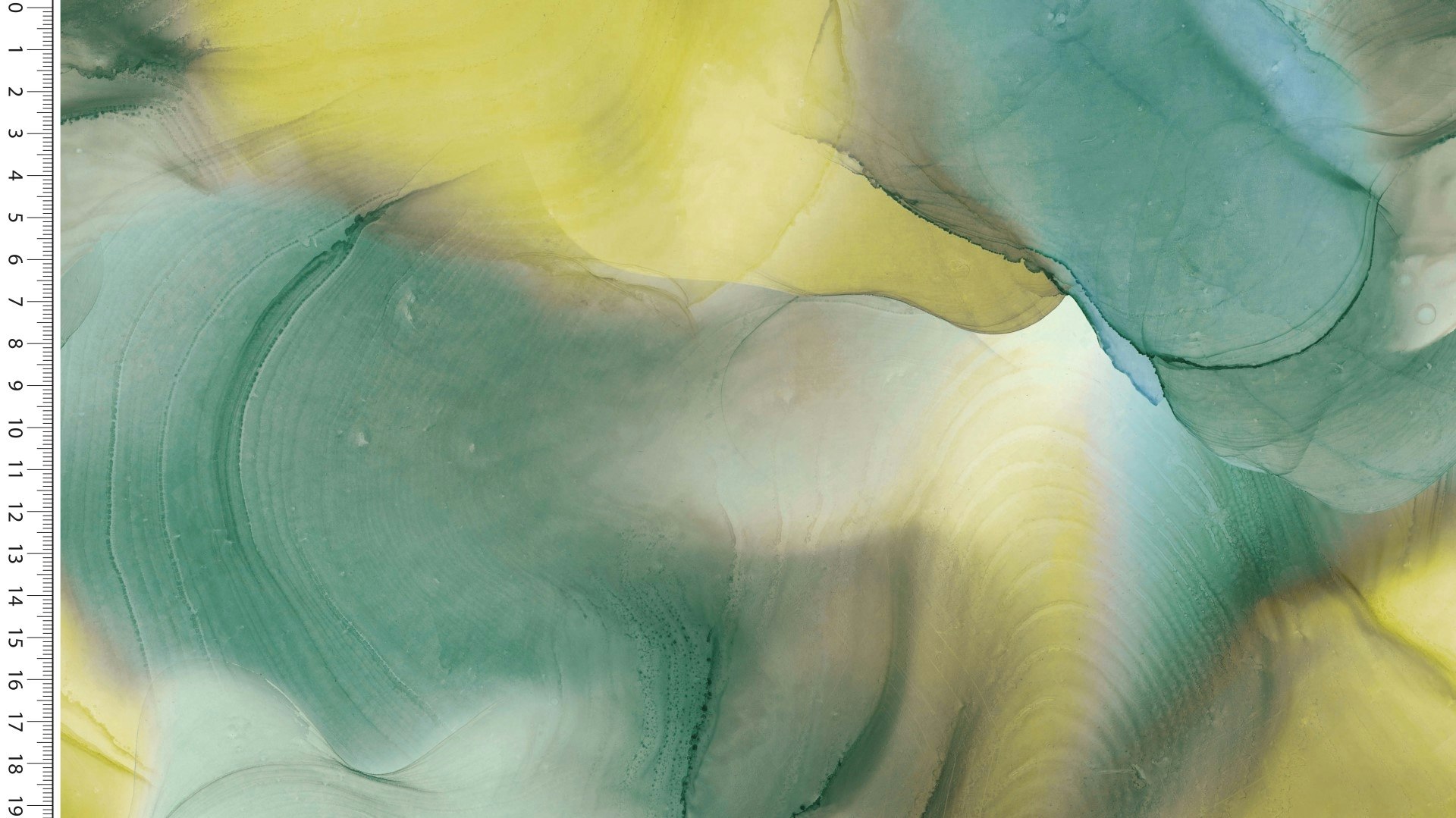 Andrasortering Stormönstrat vattenfärg grön, blå, gul 200cm
