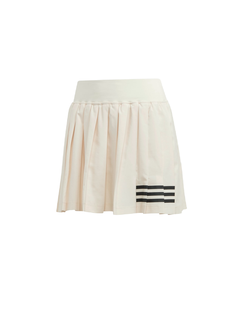 Adidas Club Tennis Pleated Skirt Beige/Wonder White - Dam