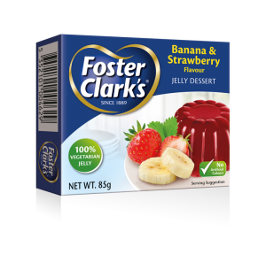 Foster & Clark Jelly Banan/Jordgubb 85g