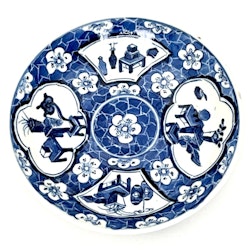 Kangxi märke (1644-1912) kinesisk porslin fat