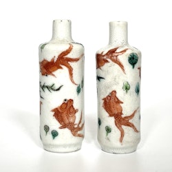 Ett par Snuff Flaskor Daoguang märke och period (1821-1850)