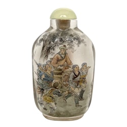 Antique Chinese snus bottle Inside painting, signed