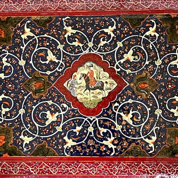 Antik konst Tazhib, inskrifter med blommor motiv