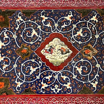 Antik konst Tazhib, inskrifter med blommor motiv