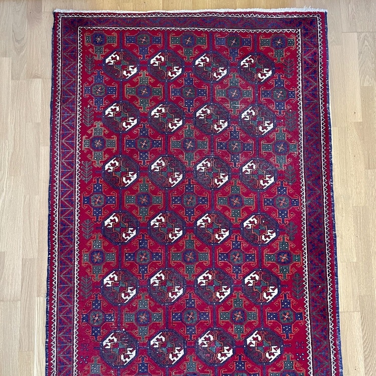 Hand-knotted old gallery rug, 292 x 112 cm