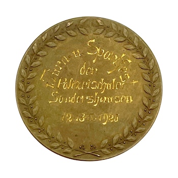 Medalj I Turn und sportfest polizei schuler sondershausen 1925, II preis 5 kampf
