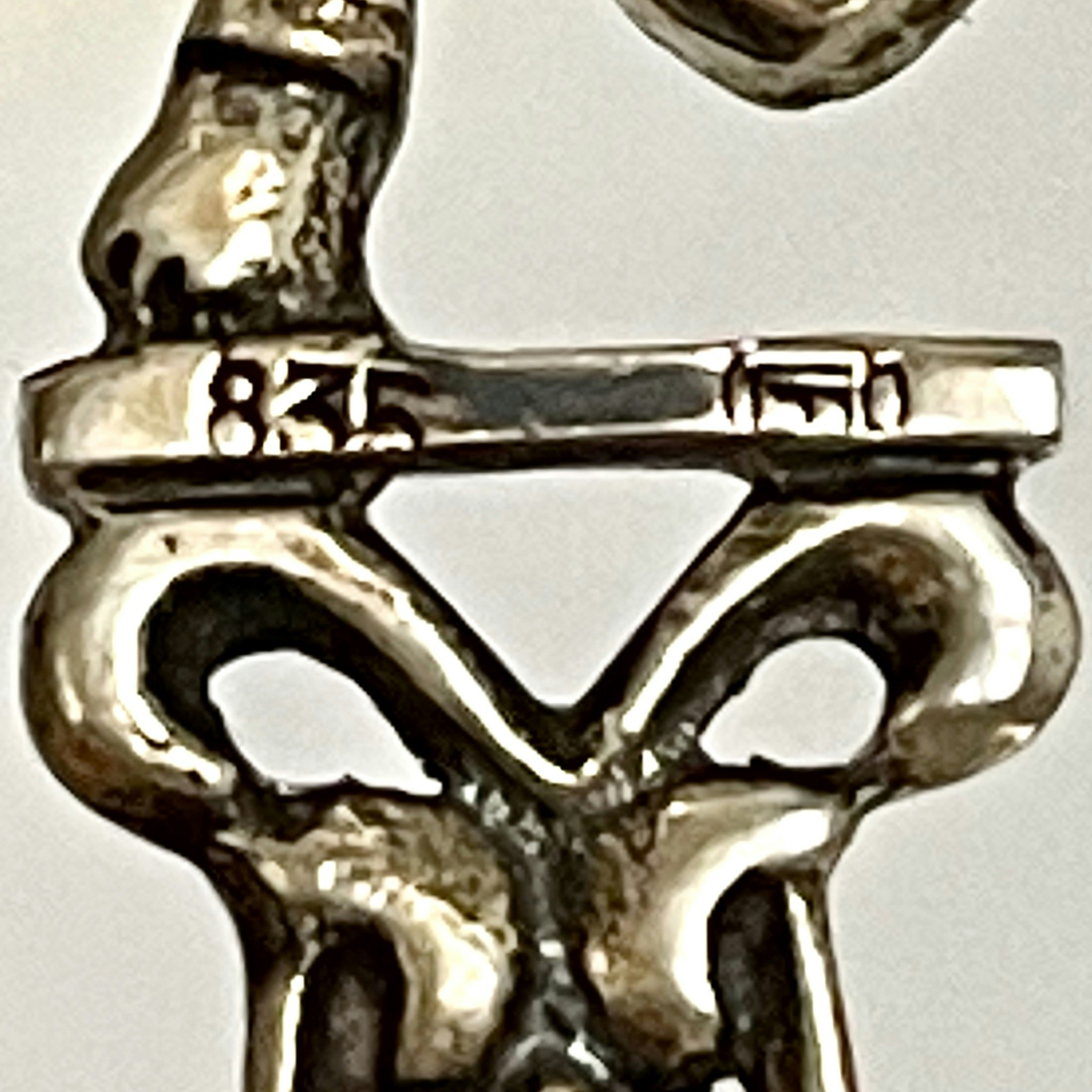 3 St antik Silver teskedar, Dusseldorf, 835 S