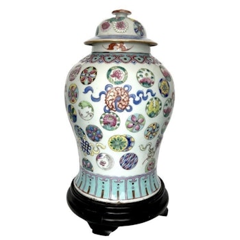 Tongzhi etikettmärke och period (1862-1874) kinesisk porslin vas