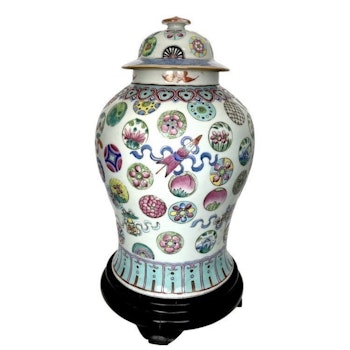 Tongzhi etikettmärke och period (1862-1874) kinesisk porslin vas