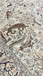 Antik Persisk Tabriz matta daterad 1218.AH