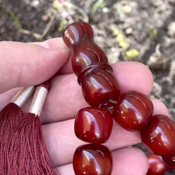 Old Cherry bakelite rosary, 128 g