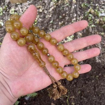 Misky bakelite rosary, the color of a bunch of grapes, 65 g