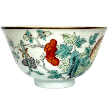 Tongzhi märke och period (1862-1874) kinesisk porslins skål