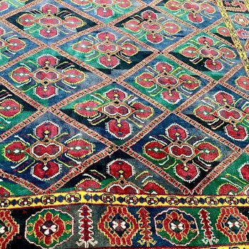 Hand-knotted Afghan carpet, 19th century