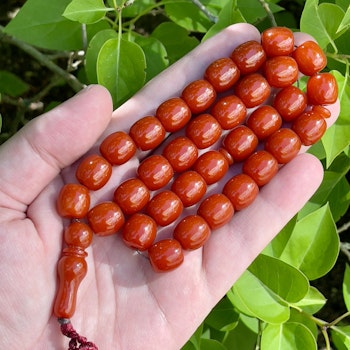 Gammal Körsbärs bakelit radband, 55 g