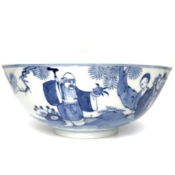 Qing dynastin (1644 -1912) kinesisk porslin skål