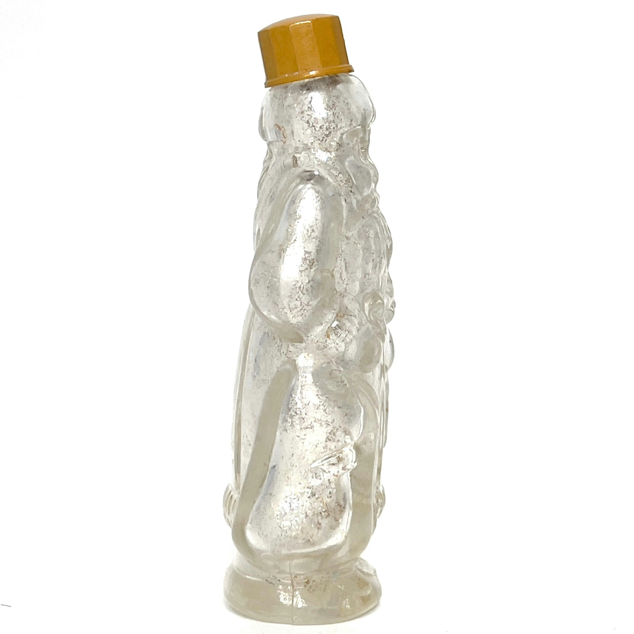 Antik liten tomte glasflaska