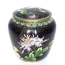 Kinesisk Cloisonné urna med lock
