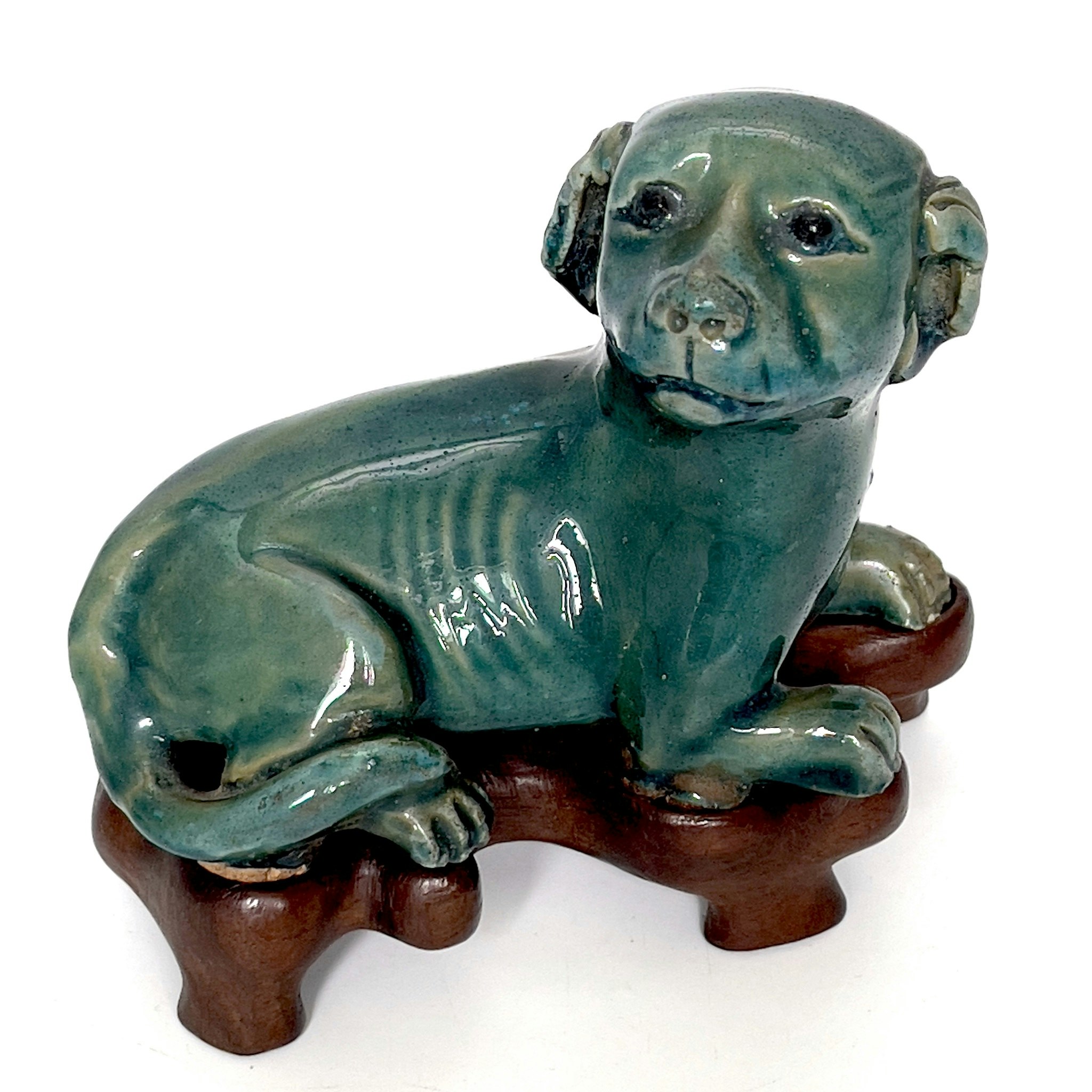 Kangxi period (1662-1722) Kinesisk keramik hund