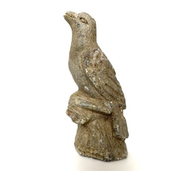 Antik stenskulptur fågel figurin