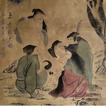 Rullmålningar Kina, tidigt 1900-talet, 173 X 64 cm