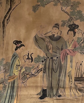 Rullmålningar Kina, tidigt 1900-talet, 175 X 63 cm