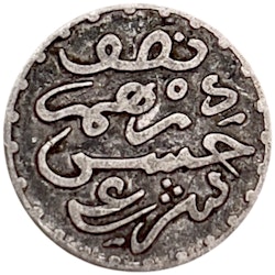 Marocko 1299 (1883) 1/2 Silver Dirham