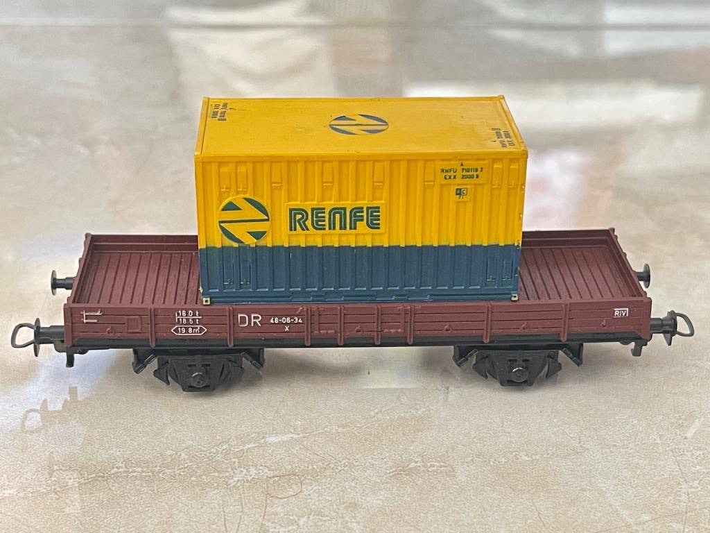 Kleinbahn Låg Sidovagn Container RENFE 333 HO